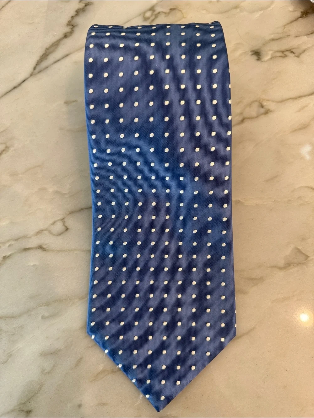 Venanzi Silk Classic Blue Polka Dot Men’s Tie